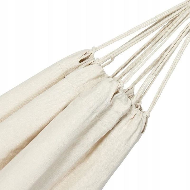 Casa si Gradina - Gradina si terasa - Balansoare si hamace - Hamace si suporturi - Hamac textil, protectie franghie, gri, max 200 kg, 200x150 cm - Infinity.ro