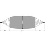 Casa si Gradina - Gradina si terasa - Balansoare si hamace - Hamace si suporturi - Hamac textil, protectie franghie, gri, max 200 kg, 200x150 cm - Infinity.ro