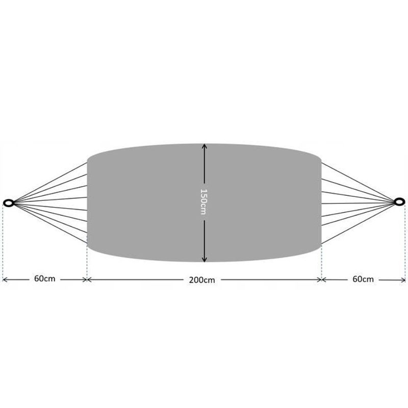 Casa si Gradina - Gradina si terasa - Balansoare si hamace - Hamace si suporturi - Hamac textil, protectie franghie, gri, max 200 kg, 200x150 cm - Infinity.ro