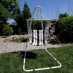 Casa si Gradina - Gradina si terasa - Balansoare si hamace - Hamace si suporturi - Hamac tip scaun, albastru, max 150 kg, 100x50 cm, Craig - Infinity.ro