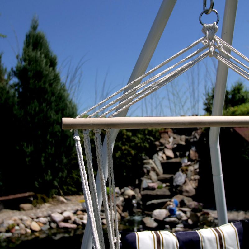 Casa si Gradina - Gradina si terasa - Balansoare si hamace - Hamace si suporturi - Hamac tip scaun, albastru, max 150 kg, 100x50 cm, Craig - Infinity.ro