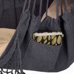 Casa si Gradina - Gradina si terasa - Balansoare si hamace - Hamace si suporturi - Hamac tip scaun, cu 2 perne, gri si bej, max 150 kg, 130x100 cm, Springos - Infinity.ro