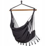 Casa si Gradina - Gradina si terasa - Balansoare si hamace - Hamace si suporturi - Hamac tip scaun, cu 2 perne, gri si bej, max 150 kg, 130x100 cm, Springos - Infinity.ro