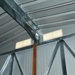 Casa si Gradina - Gradina si terasa - Casute de gradina - Casuta/magazie/sopron de gradina pentru depozitare unelte, otel si PP, maro, 197.5x160x201 cm - Infinity.ro