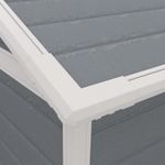 Casa si Gradina - Gradina si terasa - Casute de gradina - Casuta/magazie/sopron de gradina pentru depozitare unelte, aluminiu si PP, cu manusi, lacat si chei, gri, 183x134x210 cm - Infinity.ro