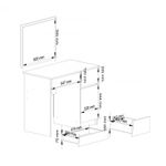 Casa si Gradina - Mobilier - Comode si corpuri - Masute de toaleta - Masa de toaleta/machiaj, 2 sertare, dreapta, cu oglinda, dulap, alba, 90x50x77/142 cm - Infinity.ro