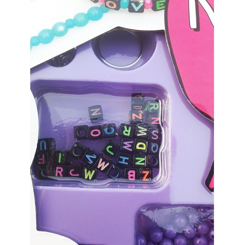 Jucarii, Copii si Bebe - Jucarii si jocuri - Jucarii & jocuri educative - Seturi de artizanat - Kit pentru realizare bratari, 7 tipuri de margele, neon multicolor, GL Style R03-0538 - Infinity.ro