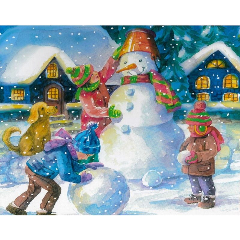 Jucarii, Copii si Bebe - Jucarii si jocuri - Jocuri si puzzle - Puzzle - Puzzle Tinsel Town - Om de zapada, 1000 piese, 73 x 48 cm, RMS R01-1285-SNOWMAN - Infinity.ro