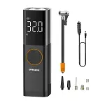 Auto si Moto - Reparatii si depanare - Compresoare auto - Compresor Auto aer EMESZON® CZK3640, Lampa LED, 12V, 70W, 120psi, Pompa aer umflat Anvelope, Roti, Mingii, Colace, Negru - Infinity.ro