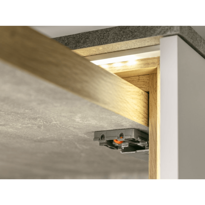 Casa si Gradina - Mobilier - Feronerie si accesorii mobila - Glisiere GTV, 400mm, Montaj Sub Sertar, Extractie Totala, Pentru Placa de 18mm, Gri - Infinity.ro
