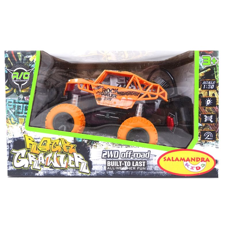 Jucarii, Copii si Bebe - Jucarii si jocuri - Vehicule si jucarii cu telecomanda - Masinute - Masina cu telecomanda salamandra kids®, suspensii 2wd, off road king climbing, scara 1:30, 2.4ghz, portocaliu - Infinity.ro
