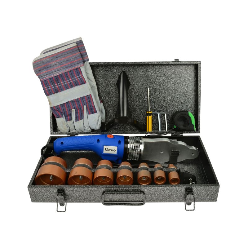 Casa si Gradina - Constructii - Scule electrice si accesorii - Pistoale de lipit - Set masina de sudat tevi termoplastice Premium GEKO G81033 - Infinity.ro