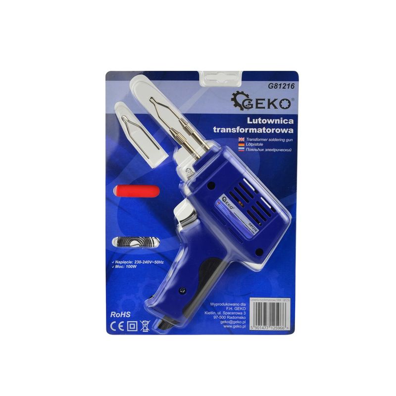 Casa si Gradina - Constructii - Scule electrice si accesorii - Pistoale de lipit - Pistol de lipit 100W, Geko G81216 - Infinity.ro
