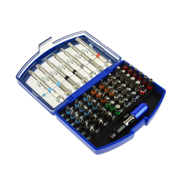 Casa si Gradina - Constructii - Scule electrice si accesorii - Seturi si accesorii pentru gaurit si insurubat - Set surubelnita cu biti 56 piese, Geko G30061 - Infinity.ro