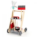 Jucarii, Copii si Bebe - Carucioare si articole de transport - Premergatoare - Antemergator din lemn XXL cu aspirator si elemente pentru curatenie Ecotoys 4404 - Infinity.ro