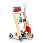 Jucarii, Copii si Bebe - Carucioare si articole de transport - Premergatoare - Antemergator din lemn XXL cu aspirator si elemente pentru curatenie Ecotoys 4404 - Infinity.ro