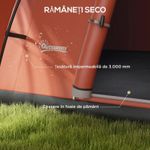 Sport si Outdoor - Camping - Corturi camping - Cort camping, 5-6 persoane, impermeabil, cu copertina, ferestre, geanta, portocaliu, 550x300x198 cm - Infinity.ro