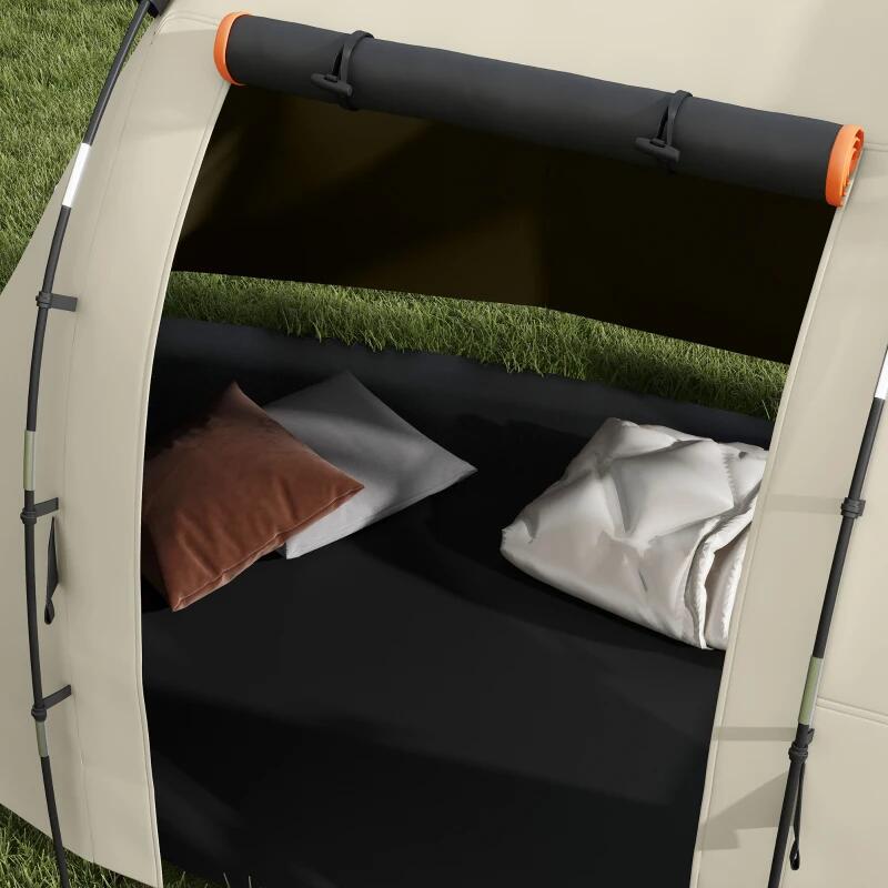 Sport si Outdoor - Camping - Corturi camping - Cort camping, 4-5 persoane, impermeabil, cu vestibul, husa, kaki, 460x230x180 cm - Infinity.ro