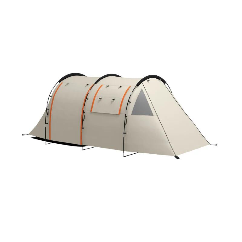 Sport si Outdoor - Camping - Corturi camping - Cort camping, 4-5 persoane, impermeabil, cu vestibul, husa, kaki, 460x230x180 cm - Infinity.ro