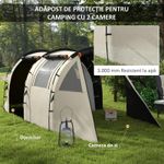 Sport si Outdoor - Camping - Corturi camping - Cort camping, 4-5 persoane, impermeabil, cu vestibul, husa, kaki, 460x230x180 cm - Infinity.ro
