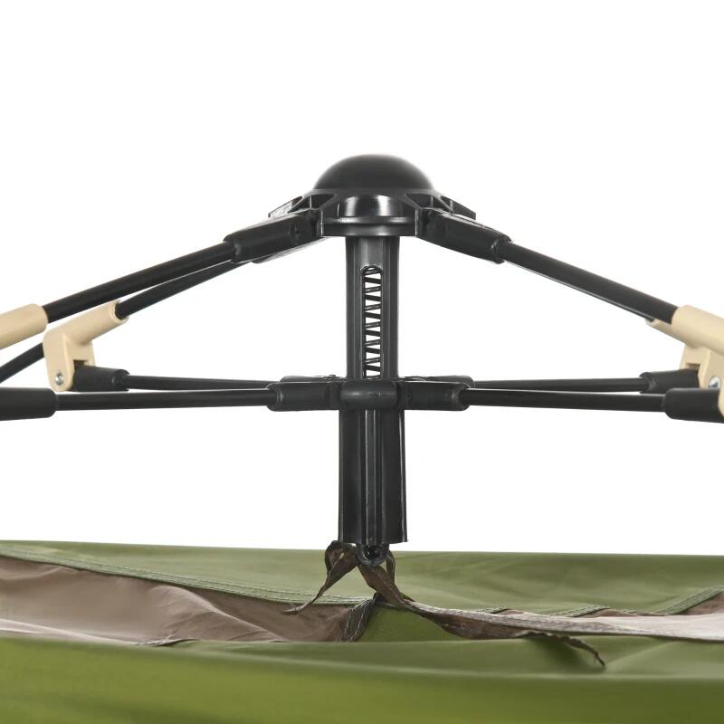 Sport si Outdoor - Camping - Corturi camping - Cort camping, 4 persoane, impermeabil, cu geanta, deschidere automata, verde si maro, 210x210x135 cm - Infinity.ro