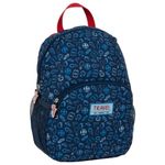 Carti si Birotica - Rechizite - Rucsacuri si genti scolare - Rucsac model fotbal, albastru inchis, 30x24x13cm, 2 compartimente, PLW12PI19 - Infinity.ro