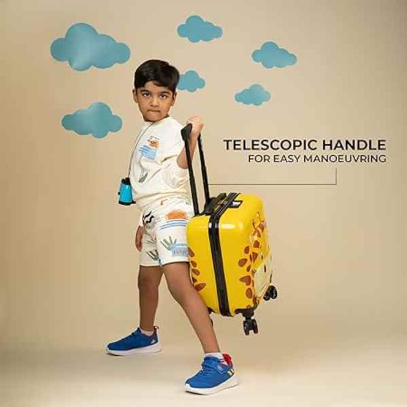 Carti si Birotica - Rechizite - Rucsacuri si genti scolare - Troler Mercaton pentru Copii, Model Girafa 3d, Policarbonat, Roti Pivotante, Incuietoare cu Cifru, Captusit, 35 X 25 X 4 - Infinity.ro