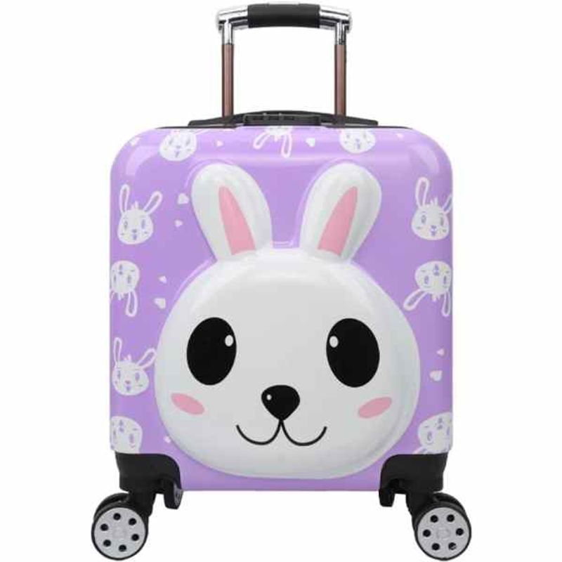 Carti si Birotica - Rechizite - Rucsacuri si genti scolare - Troler Mercaton pentru Copii, Model Iepuras 3d, Policarbonat, Roti Pivotante, Incuietoare cu Cifru, Captusit, Mov - Infinity.ro