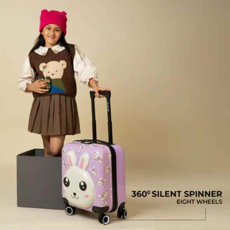 Carti si Birotica - Rechizite - Rucsacuri si genti scolare - Troler Mercaton pentru Copii, Model Iepuras 3d, Policarbonat, Roti Pivotante, Incuietoare cu Cifru, Captusit, Mov - Infinity.ro