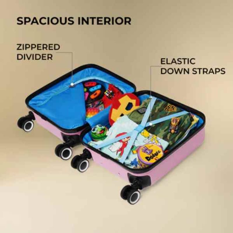 Carti si Birotica - Rechizite - Rucsacuri si genti scolare - Troler Mercaton pentru Copii, Model Iepuras 3d, Policarbonat, Roti Pivotante, Incuietoare cu Cifru, Captusit, Mov - Infinity.ro