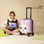 Carti si Birotica - Rechizite - Rucsacuri si genti scolare - Troler Mercaton pentru Copii, Model Iepuras 3d, Policarbonat, Roti Pivotante, Incuietoare cu Cifru, Captusit, Mov - Infinity.ro