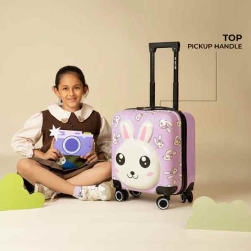 Carti si Birotica - Rechizite - Rucsacuri si genti scolare - Troler Mercaton pentru Copii, Model Iepuras 3d, Policarbonat, Roti Pivotante, Incuietoare cu Cifru, Captusit, Mov - Infinity.ro