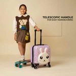 Carti si Birotica - Rechizite - Rucsacuri si genti scolare - Troler Mercaton pentru Copii, Model Iepuras 3d, Policarbonat, Roti Pivotante, Incuietoare cu Cifru, Captusit, Mov - Infinity.ro