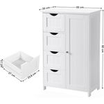 Casa si Gradina - Mobilier - Dulapuri si sifoniere - Dulapuri - Dulap baie, Mercaton, MDF, 2 rafturi, 4 sertare, 1 usa, alb, 55x30x82 cm - Infinity.ro