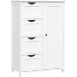 Casa si Gradina - Mobilier - Dulapuri si sifoniere - Dulapuri - Dulap baie, Mercaton, MDF, 2 rafturi, 4 sertare, 1 usa, alb, 55x30x82 cm - Infinity.ro