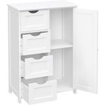 Casa si Gradina - Mobilier - Dulapuri si sifoniere - Dulapuri - Dulap baie, Mercaton, MDF, 2 rafturi, 4 sertare, 1 usa, alb, 55x30x82 cm - Infinity.ro