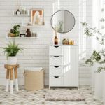 Casa si Gradina - Mobilier - Dulapuri si sifoniere - Dulapuri - Dulap baie, Mercaton, MDF, 2 rafturi, 4 sertare, 1 usa, alb, 55x30x82 cm - Infinity.ro