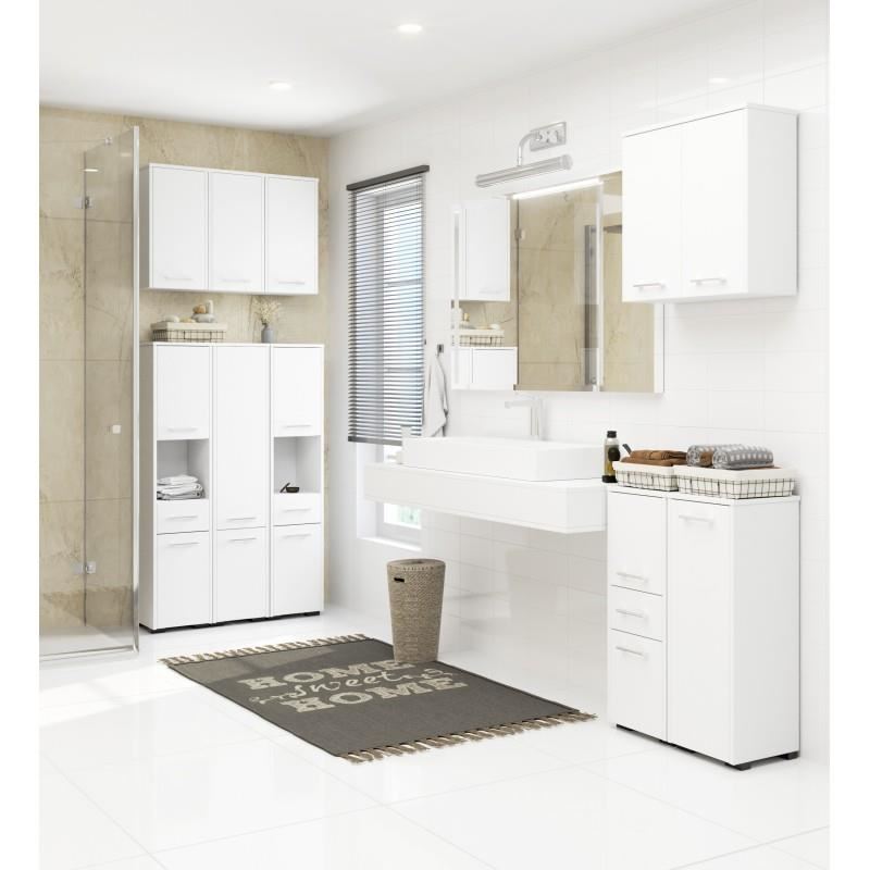 Casa si Gradina - Mobilier - Dulapuri si sifoniere - Dulapuri - Dulap baie, placa laminata, 2 rafturi, alb, 30x30x82 cm - Infinity.ro