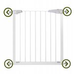 Casa si Gradina - Mobilier - Mobilier copii - Sisteme de siguranta - Poarta, grilaj, de siguranta, protectie copii, inchidere automata, metalica, alb, 76/85x76 cm, Springos - Infinity.ro
