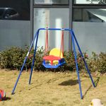 Casa si Gradina - Mobilier - Mobilier copii - Balansoare, leagane si hamace - Leagan pentru copii 6-36 luni, cu cadru din metal, multicolor, 140x110x120 cm - Infinity.ro