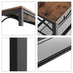 Casa si Gradina - Mobilier - Organizare si depozitare - Cuiere - Cuier cu 2 rafturi pentru incaltaminte, Vasagle, banca, pal si metal, negru, 80x30x178.5 cm - Infinity.ro