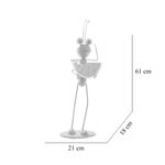 Casa si Gradina - Gradina si terasa - Decoratiuni exterior - Ornamente gradina - Decoratiune gradina, metalica, furnica cu pepene, 21x18x61 cm - Infinity.ro