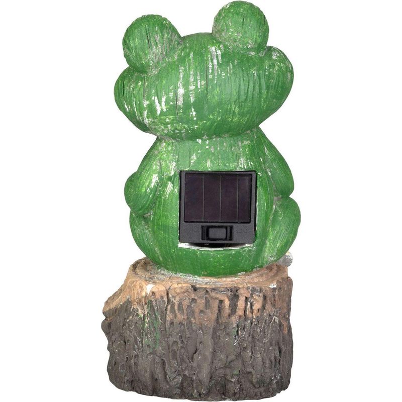 Casa si Gradina - Gradina si terasa - Decoratiuni exterior - Ornamente gradina - Decoratiune gradina, beton, lampa solara, broasca, 2xLED, 9.5x9x19 cm, Mercaton - Infinity.ro