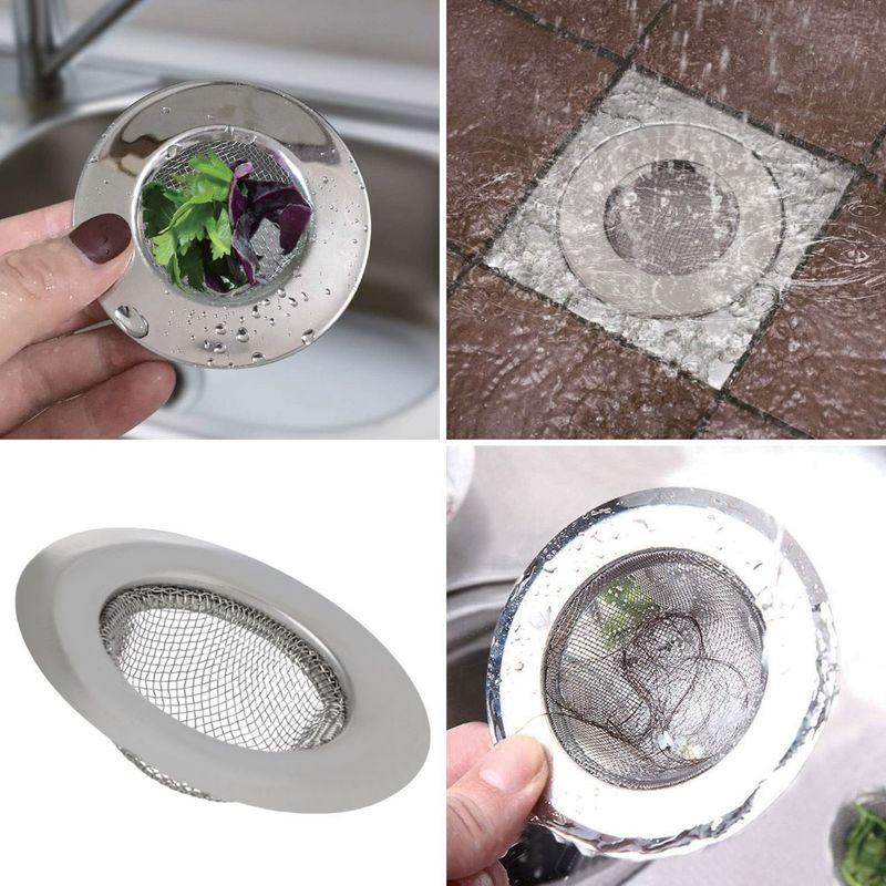 Casa si Gradina - Sanitare - Instalatii hidro - Sisteme filtrare instalatii - Filtru chiuveta, mesh, otel inoxidabil, diametru 7 cm - Infinity.ro