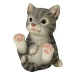 Casa si Gradina - Gradina si terasa - Decoratiuni exterior - Ornamente gradina - Decoratiune Mercaton pentru Gradina, Model Pisicuta Jucausa, Polirasina, Rezistenta UV, 12 cm - Infinity.ro