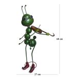 Casa si Gradina - Gradina si terasa - Decoratiuni exterior - Ornamente gradina - Decoratiune gradina, metalica, greiere cu vioara, 27x17x68 cm - Infinity.ro