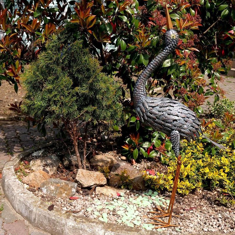 Casa si Gradina - Gradina si terasa - Decoratiuni exterior - Ornamente gradina - Decoratiune gradina, metalica, cocor, 18x43x94 cm - Infinity.ro