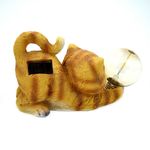 Casa si Gradina - Gradina si terasa - Decoratiuni exterior - Ornamente gradina - Decoratiune gradina, polirasina, lampa solara, pisica cu bec, 26x12.5x15 cm, Strend Pro - Infinity.ro