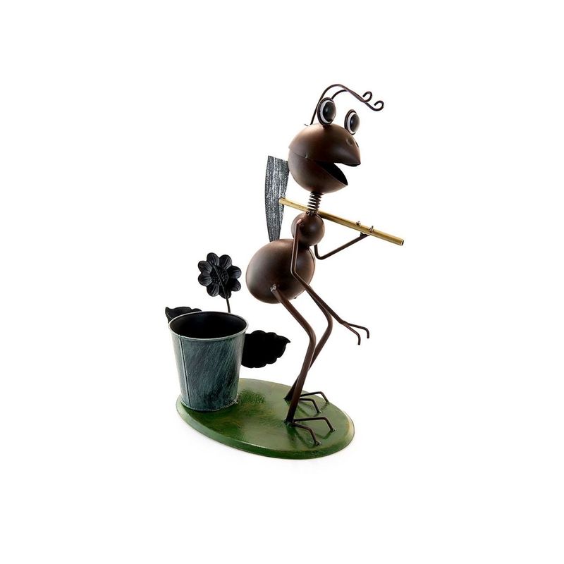 Casa si Gradina - Gradina si terasa - Decoratiuni exterior - Ornamente gradina - Decoratiune gradina, metalica, furnica cu tarnacop, 28x16x40 cm - Infinity.ro
