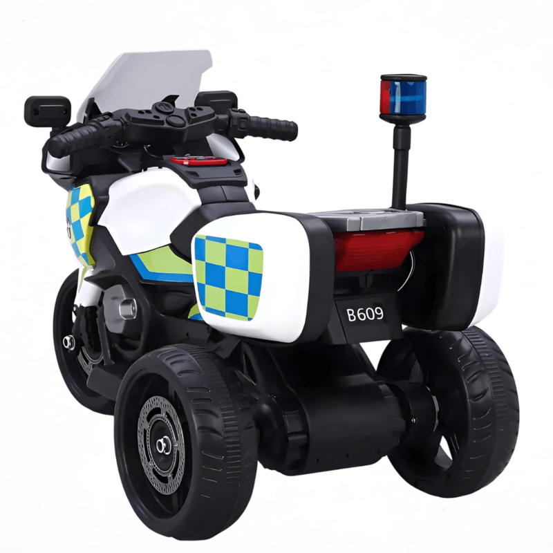 Jucarii, Copii si Bebe - Jucarii si jocuri - Jucarii de exterior - Masinute si vehicule pentru copii - Motocicleta de Politie electrica pe baterii JoyNest®, 6km/h, pentru copii 3-7ani - Infinity.ro